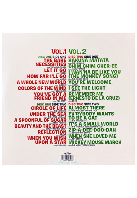 DISNEY ULTIMATE HITS - VOL. 1 & 2 - VARIOUS ARTISTS (2LP) (COLOURED LIMITED VINYL EDITION) | VINILO-3