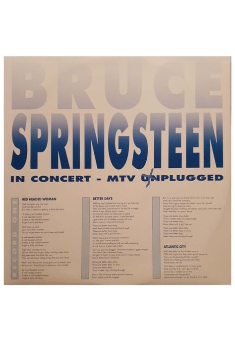 BRUCE SPRINGSTEEN - MTV UNPLUGGED (2LP) | VINILO-2