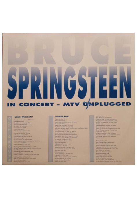 BRUCE SPRINGSTEEN - MTV UNPLUGGED (2LP) | VINILO-4