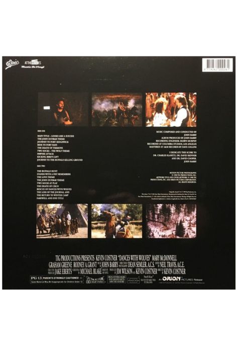 DANCE WITH THE WOLVES - SOUNDTRACK VINILO-1