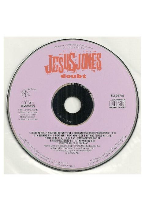 JESUS JONES - DOUBT | CD USADO-2