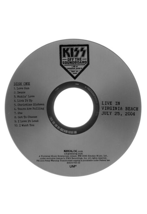 KISS - OFF THE SOUNDBOARD: LIVE IN VIRGINIA BEACH (2CD) | CD-2