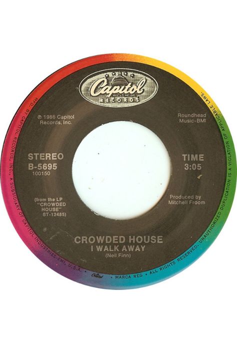 CROWDED HOUSE - SOMETHING SO STRONG | 7" SINGLE VINILO USADO-2
