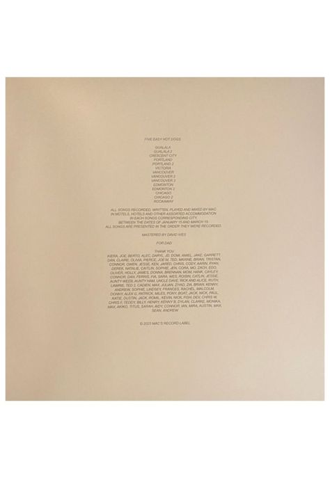 MAC DEMARCO - FIVE EASY HOT DOGS | VINILO-2