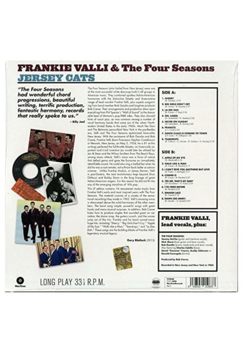 FRANKIE VALLI & THE FOUR SEASONS - JERSEY CATS |  VINILO-1
