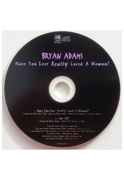 Bryan Adams  - HAVE YOU EVER REALLY LOVED A WOMAN | CD SINGLE USADO-1