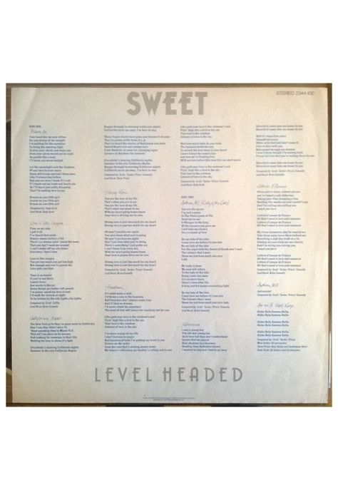 SWEET - LEVEL HEADED | VINILO USADO-6