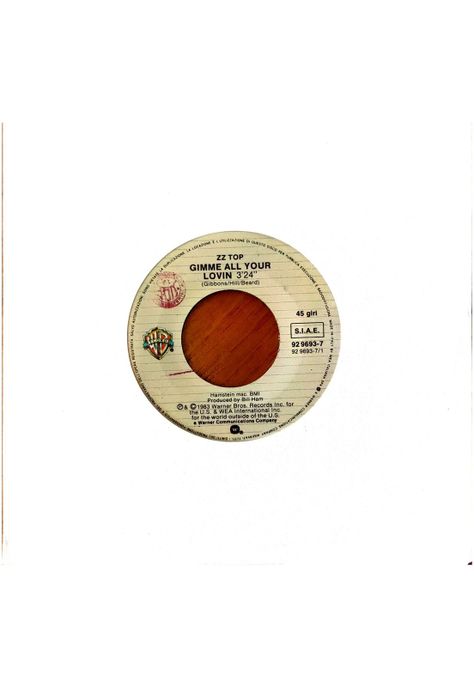ZZ TOP - GIMME AL YOUR LOVING | 7" SINGLE VINILO USADO-0