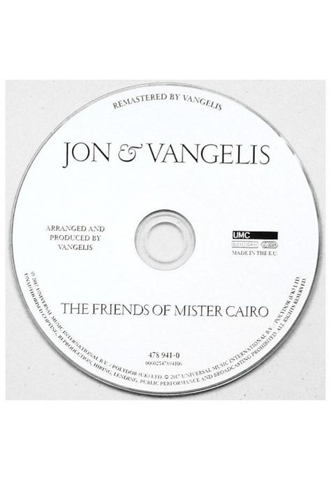 JON & VANGELIS - FRIENDS OF MISTER CAIRO | CD-2