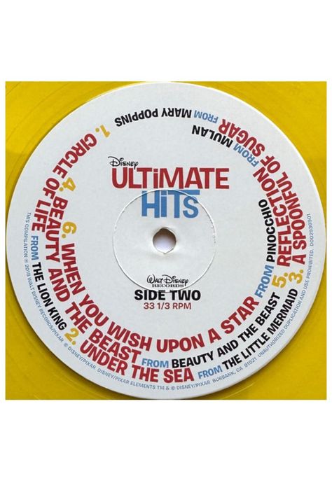 DISNEY ULTIMATE HITS - VARIOUS ARTISTS (TRANSLUCENT YELLOW VINYL) | VINILO-3