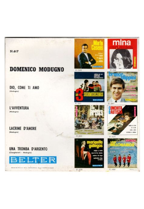 DOMENICO MODUGNO - DIO, COME TI AMO | 7" SINGLE VINILO USADO-1