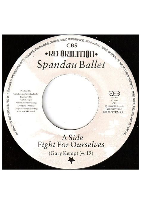 SPANDAU BALLET - FIGHT FOR OURSELVES | 7'' SINGLE VINILO USADO-2