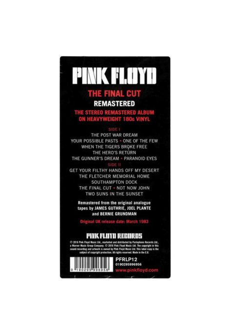 PINK FLOYD - THE FINAL CUT  | VINILO-3