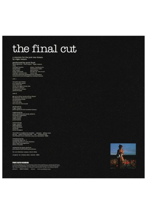 PINK FLOYD - THE FINAL CUT  | VINILO-1