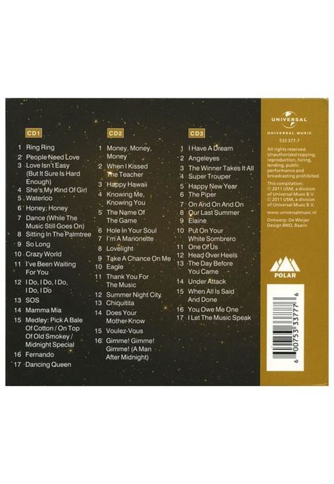 ABBA - COLLECTED (3CD) | CD-1