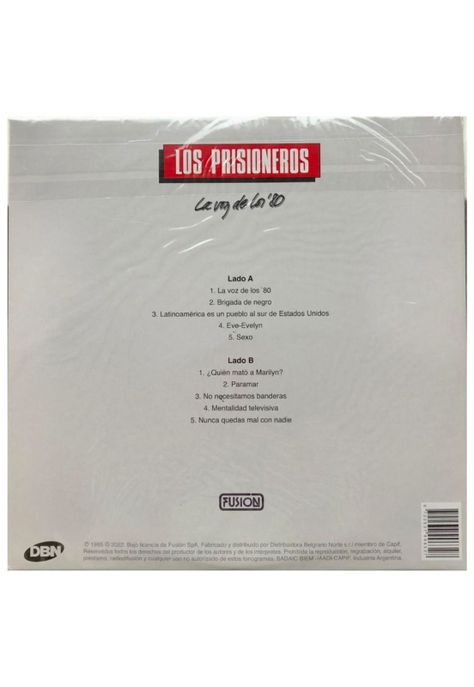 LOS PRISIONEROS - LA VOZ DE LOS 80 | VINILO-1