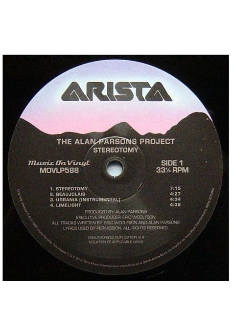 ALAN PARSONS PROJECT - STEREOTOMY VINILO-2