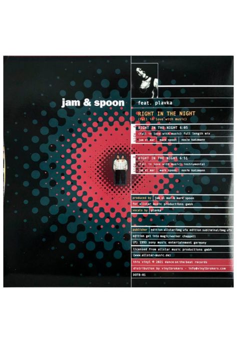 JAM & SPOON - RIGHT IN THE NIGHT (YELLOW VINYL) | 12" MAXI SINGLE VINILO-1