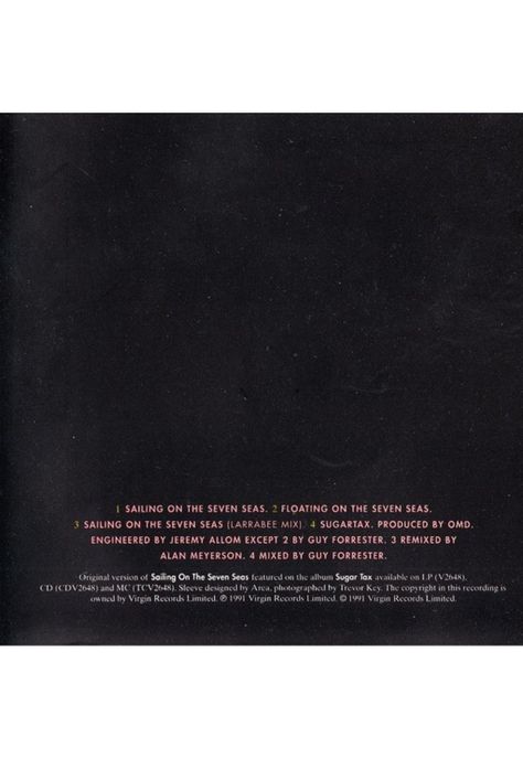 OMD - SAILING ON THE SEVEN SEAS | CD SINGLE USADO-1