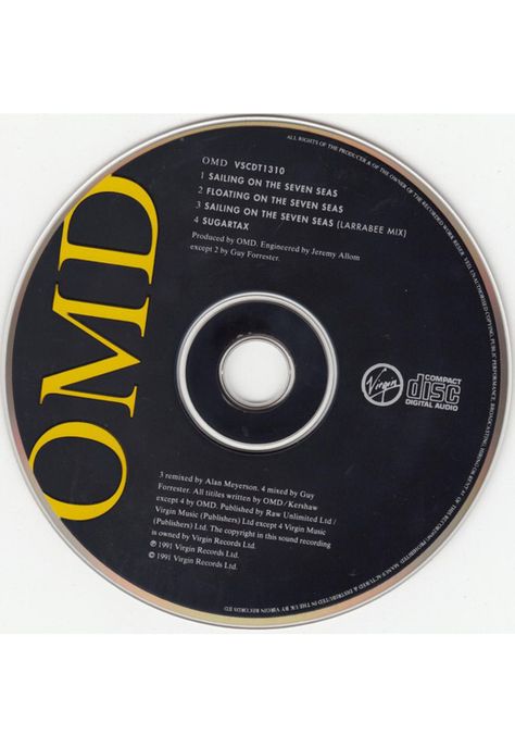 OMD - SAILING ON THE SEVEN SEAS | CD SINGLE USADO-2
