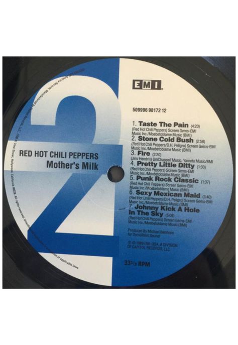 RED HOT CHILI PEPPERS - MOTHER'S MILK | VINILO-3