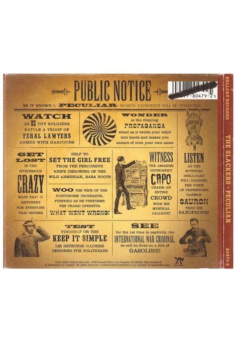 THE SLACKERS - PECULIAR CD-1