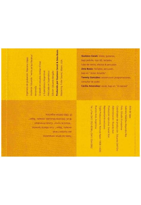 GUSTAVO CERATI - AMOR AMARILLO | CD-2