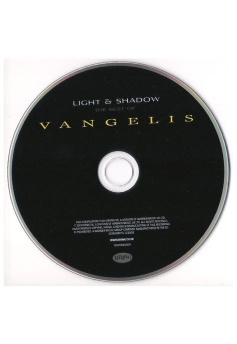VANGELIS - LIGHT & SHADOW: BEST OF (UK) | CD-2