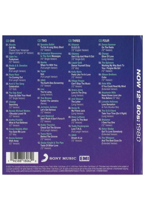 NOW 12" 80'S 1980 - VARIOUS (4CD BOXSET) | CD-0