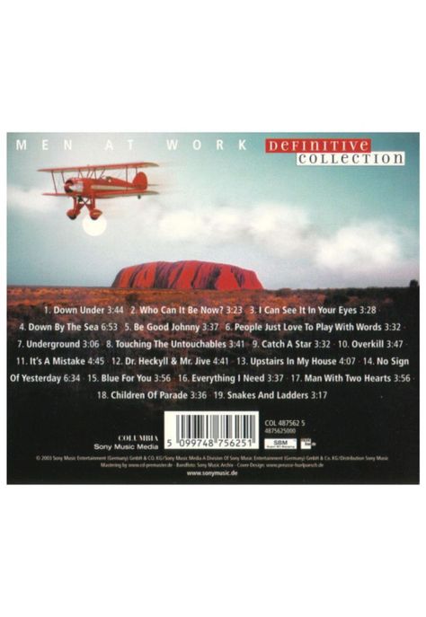 MEN AT WORK - DEFINITIVE COLLECTION: BEST OF THE BEST | CD-1