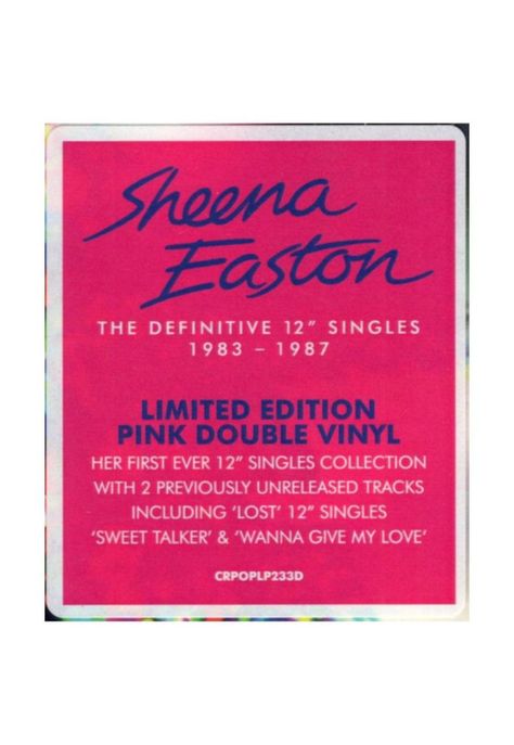 SHEENA EASTON - DEFINITIVE 12 INCH SINGLES 1983-87(2LP)(PINK VINYL) | VINILO-2