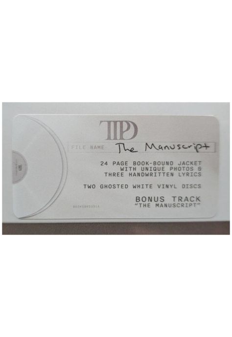 TAYLOR SWIFT - TORTURED POETS DEPARTMENT (2LP)(WHITE VINYL) | VINILO-4