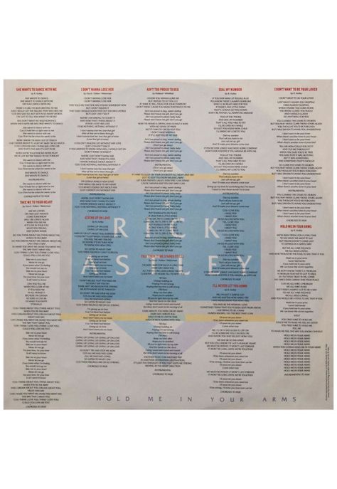 RICK ASTLEY  - HOLD ME IN YOUR ARMS | VINILO USADO-3