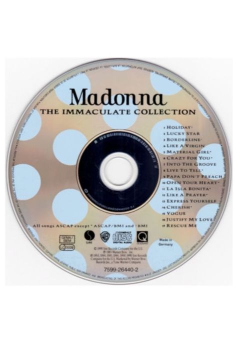 MADONNA - THE IMMACULATE COLLECTION CD-2