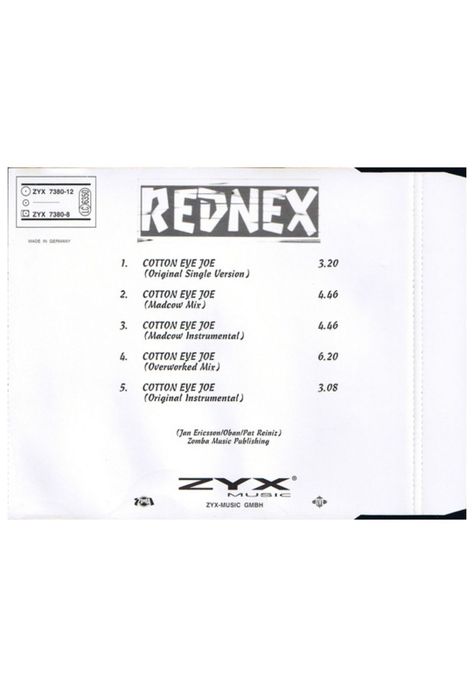 REDNEX - COTTON EYE JOE | CD SINGLE USADO-1