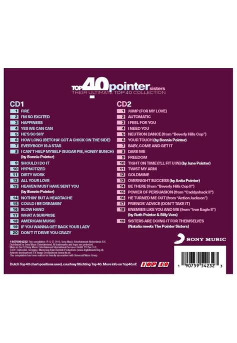 POINTER SISTERS - TOP 40 (2CD) | CD-1