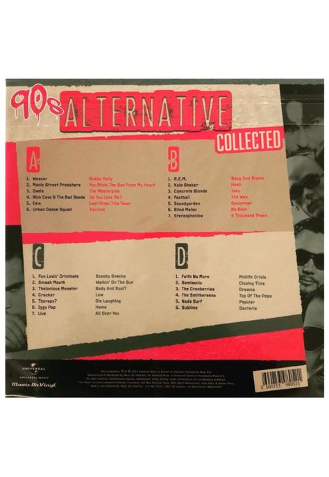 90'S ALTERNATIVE - COLLECTED (2LP)(MAGENTA VINYL) | VINILO-2