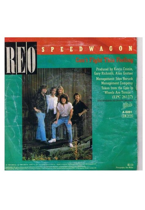 REO SPEEDWAGON - CAN'T FIGHT THIS FEELING | 7" SINGLE USADO-1
