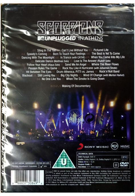 SCORPIONS - MTV UNPLUGGED | DVD-1