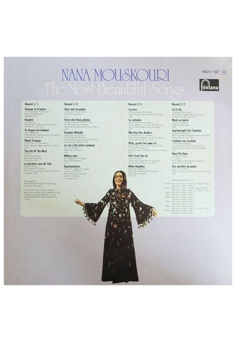 NANA MOUSKUORI - THE MOST BEAUTIFUL SONGS (2LP) | VINILO USADO-2