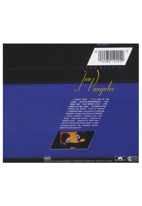 JON & VANGELIS - BEST OF | CD-1