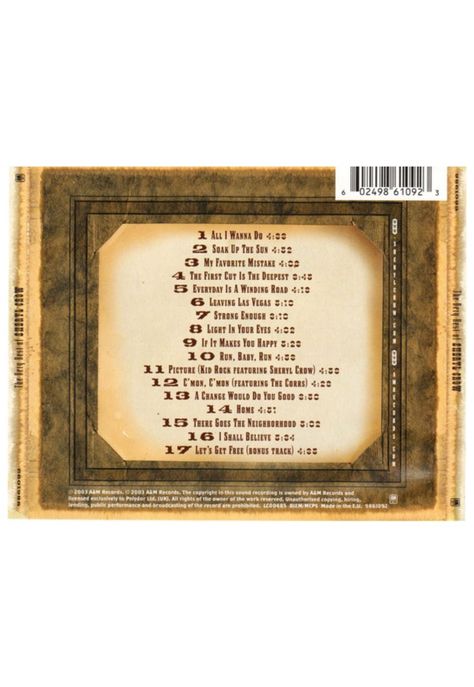 SHERYL CROW - THE VERY BEST | CD-1