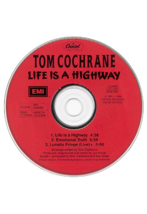 TOM COCHRANE - LOVE IS A HIGHWAY | CD SINGLE USADO-2