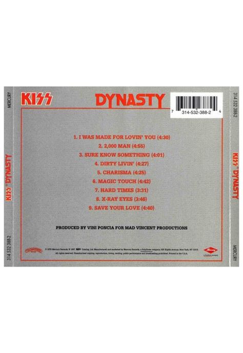 KISS - DYNASTY | CD-1