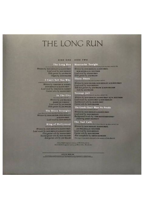 EAGLES - THE LONG RUN  | VINILO-3