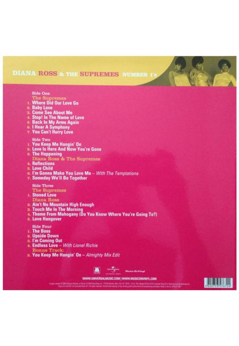 DIANA ROSS AND THE SUPREMES - 1S NUMBER ONE 2LP VINILO-1