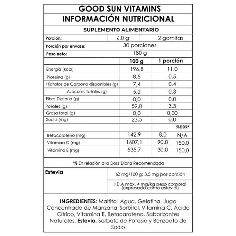 Vitaminas GoodSun Betacaroteno 3Meses - GumiBears-3