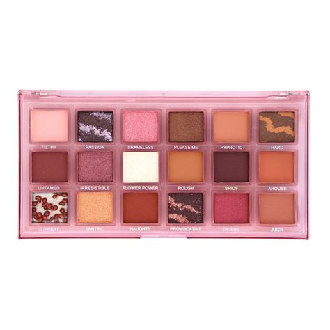Set Paleta Sombras Ojos Tono Naughty Red y brochas Estuche-2
