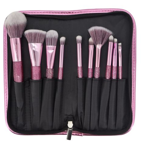 Set Paleta Sombras Ojos Tono Naughty Red y brochas Estuche-3