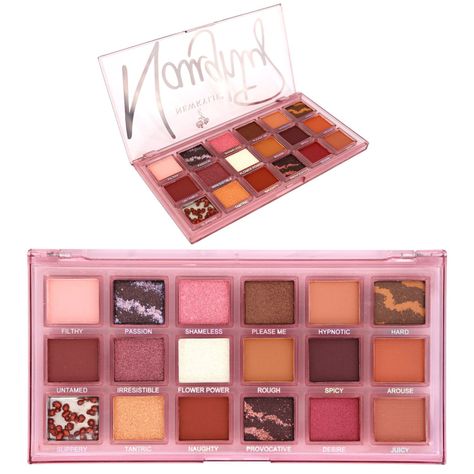 Set Paleta Sombras Ojos Tono Naughty Red y brochas Estuche-4